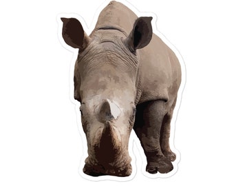 Sticker neushoorn gezicht