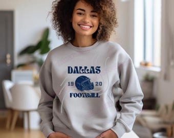Dallas Cowboys Vintage NFL Crewneck Sweatshirt | Retro Football Fan Sweater | Classic Team Logo Pullover