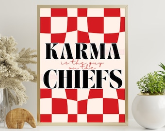 Chiefs Super Bowl Party Printable: Karma is the Guy (Digital Download)