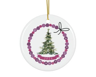 Taylor Swift Christmas Ornament: Eras Tour Friendship Bracelet Ceramic Gift