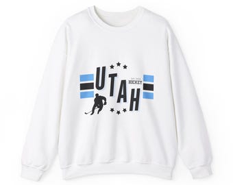 Utah Hockey Club Crewneck Sweatshirt: Winter White Unisex Pullover