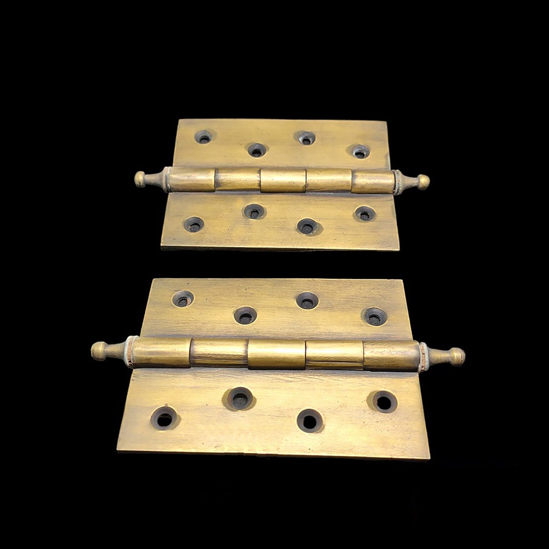 Pair of Door Hinges Vintage Brass Antique Door Hinges Brass Etsy