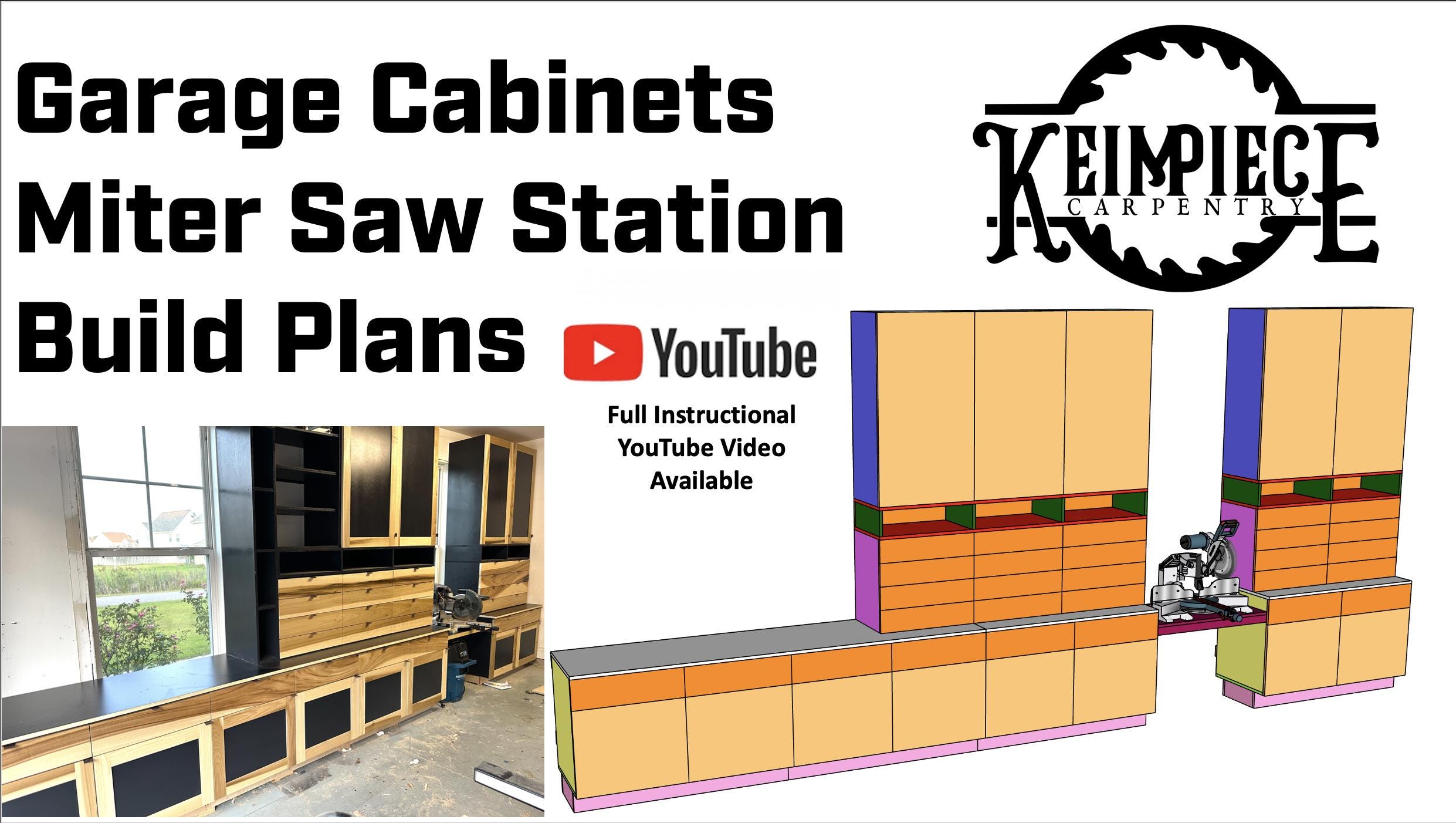 Miter Saw Station Garage Cabinets Build Plans - Etsy