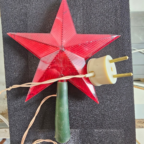 Christmas Star New Years Xmas tree red star Ornament Soviet Union USSR CCCP