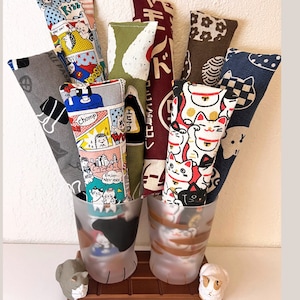 Organic catnip cat kicker, Japanese adorable pattern, Handmade cat toy, Organic catnip toy, Cat kicker, Lightweight interactive cat toy