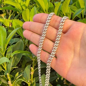 MOISSANITE Cuban Link Chain Diamond Bracelet Necklace Men Jewelry Women Solid 925 Sterling Silver Pass Diamond Tester Birthday Gift for Him