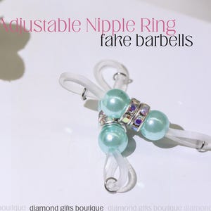 Fake Adjustable Nipple Rings Non Piercing Nipple Jewelry Adjustable Nipple Nooses for Daily Wear Nipple Clamps Intimate Jewelry Breast Sexy