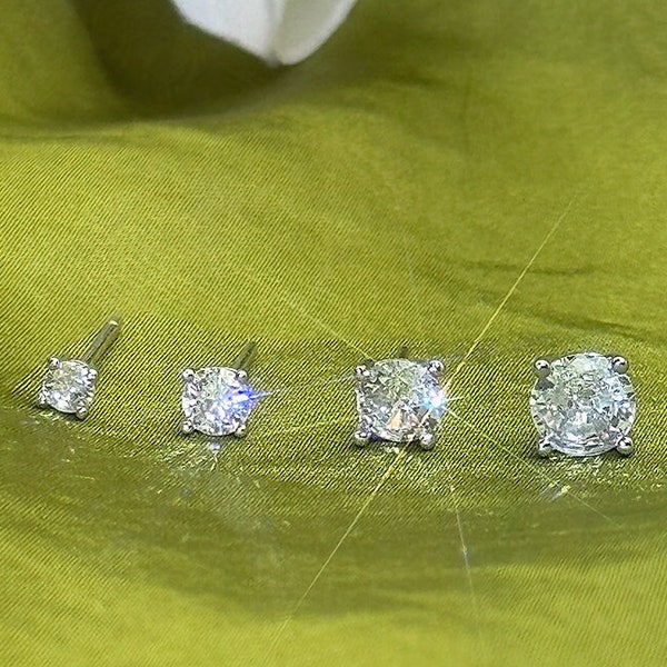 Tiny Diamond CZ Stud Earrings • Tragus Stud • Helix Stud • Cartilage Stud • Simple Minimalist Studs • Gift for Girlfriend • Hypoallergenic