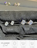 Stud Earrings MOISSANITE Diamond Women Men Earrings Round Oval Cut Push Back 18K White Gold Plated 925 Sterling Silver Pass Diamond Tester