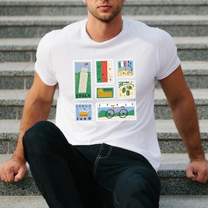 Camisa personalizada con SELLO ITALIANO, camiseta de Italia, camisa italiana, regalo de Italia, viajero de Italia, citas de Italia, regalo de amante de Italia