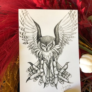 Flying Owl Art Print