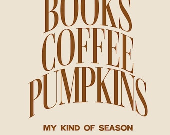 Boeken, koffie, pompoenen PNG, herfstsfeer, helemaal volgeboekt voor de herfst, boekachtig herfstshirt (digitale download)