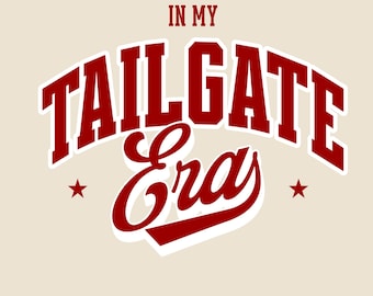 In My Tailgate Era PNG, T-shirt voor het voetbalseizoen, Sports Mom Club, Tailgate Crew, Varsity Sports SVG, Sublimatieontwerp (digitale download)