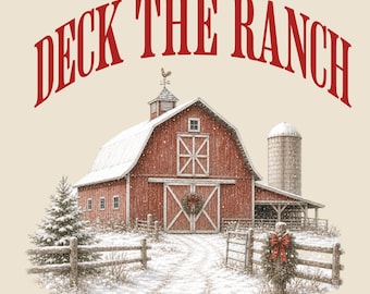 Versier de ranch, kerstcowboy PNG, western kerstman rodeo afbeelding, digitale download