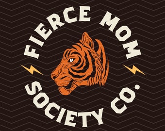 Fierce Mom Society PNG Rebel Mama Club Badass Mom Club Girl Gang Tiger Design Grunge Moto Aesthetic Design