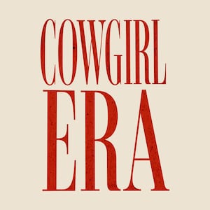 Cowgirl Era Western Show Cowboy Boots Cowgirl Horseshoe Lady Long Live Rad Outlaw PNG Tshirt Design Vintage Aesthetic