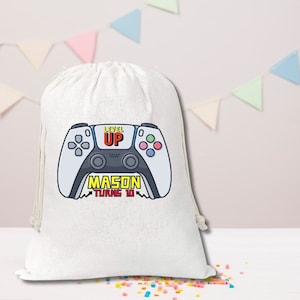 Gamer Birthday Party, Gamer Birthday Bag, Gamer Goody Bag, Gamer Party Favor, Personalized Basketball Goody Bag, Gamer Supplies, Gamer Party