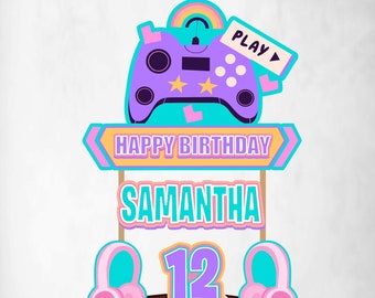 Gamer, Gamer Cake Topper, Gamer Birthday, Gamer Party Decor, Gamer Party Supplies, Gamer Decoration, Gamer Banner