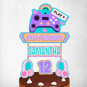 Gamer, Gamer Cake Topper, Gamer Birthday, Gamer Party Decor, Gamer Party Supplies, Gamer Decoration, Gamer Banner