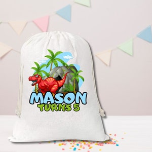 Dinosaur Birthday Party, Dinosaur Birthday Bag, Dinosaur Goody Bag, Dinosaur Party Favor, Personalized Dinosaur Goody Bag, Dinosaur Supplies