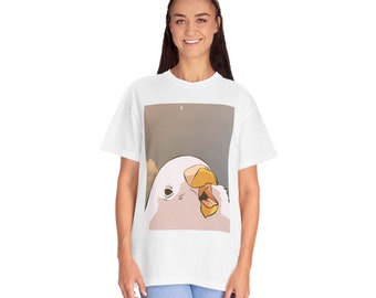 Cute aesthetic lovebird with happy face | Unisex Garment-Dyed T-shirt