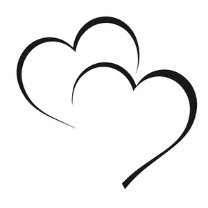 Open heart. Printable heart. Digital heart. Heart on a T-shirt, glass, cup. svg, eps, dxf, ai, png.