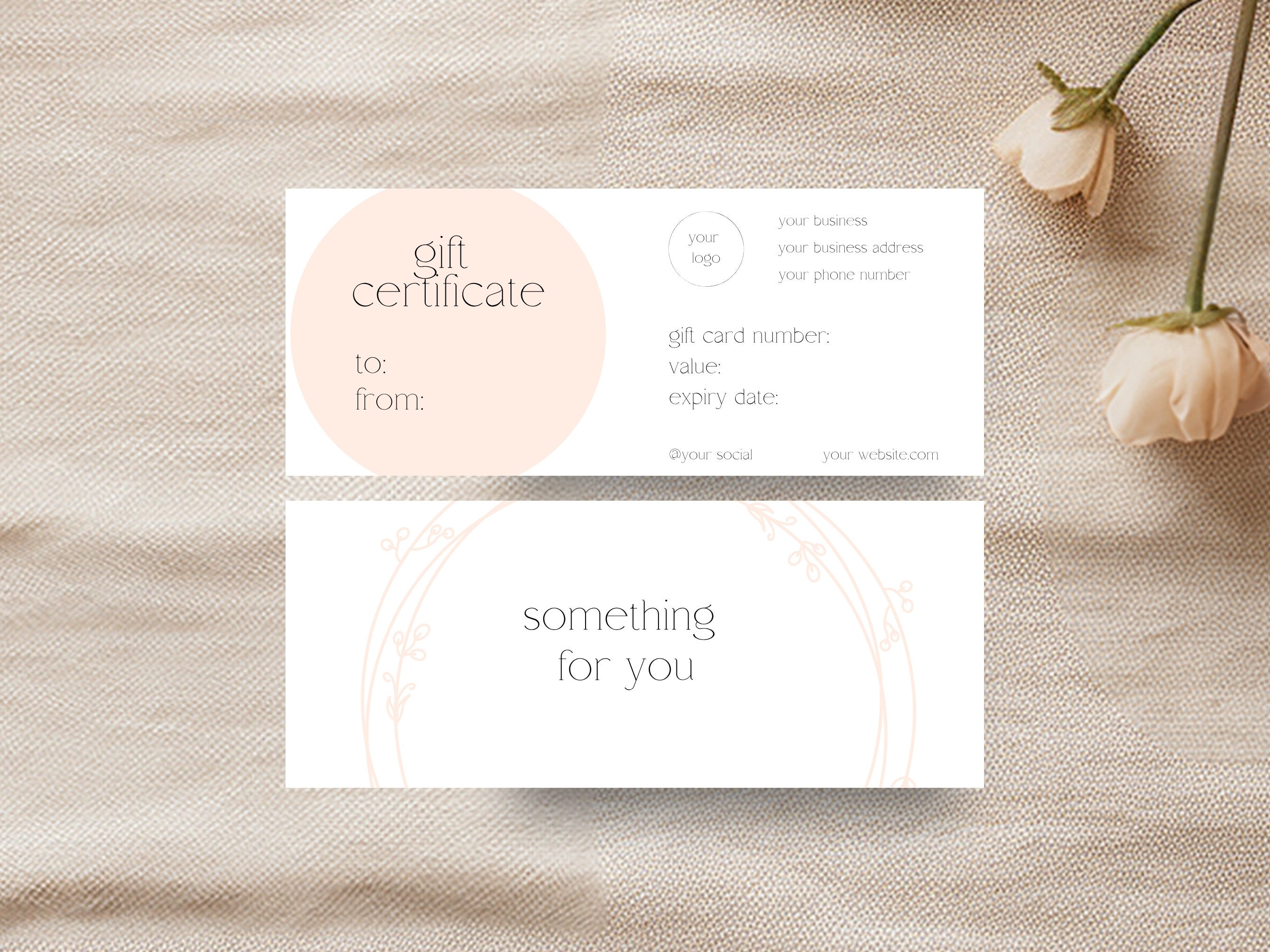 Gift Certificate Template, Printable Gift Voucher, Editable Gift Card ...