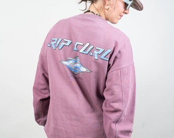 Vintage Rip Curl Sweatshirt Pullover Size XL pastel purple crewneck Sweater Pullover Jumper 80s 90s