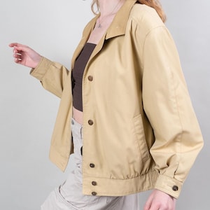Vintage bomber jacket yellow Size S cotton gender neutral 80s 90s