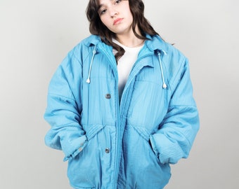 Vintage ski parka blue Size M / L 80s 90s