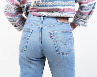 Vintage Levi's 501 label 33/34 Size L denim baggy pants jeans trousers 80s