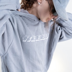 Vintage Reebok hoodie sweatshirt jumper gray Size L cotton 80s 90s