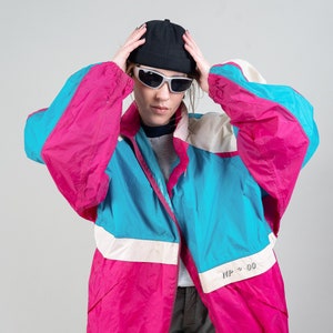 Vintage Size XL Shelljacket Sport Jacket Windbreaker Hoodie 80s