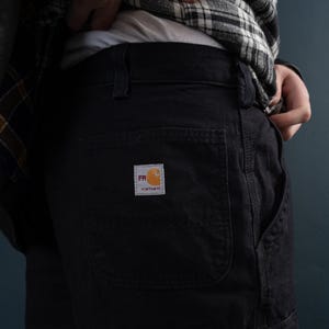 SIZE XXL Carhartt cargo pants jeans black vintage pants trousers 80s vintage gender neutral many pockets 90s aesthetic second hand