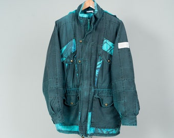 Vintage Adidas puffer jacket parka green Size L oversized 80s