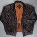 Vintage 80s ‘Kippie Company’ Black Patchwork Beaded Statement Crop Suede Leather Jacket 14 16