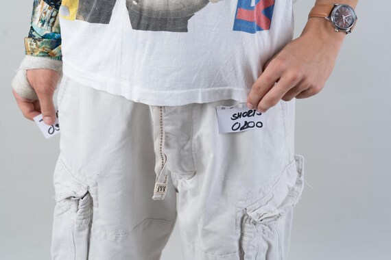 Vintage Beige Cargo Shorts Size XL Oversized Large Pockets