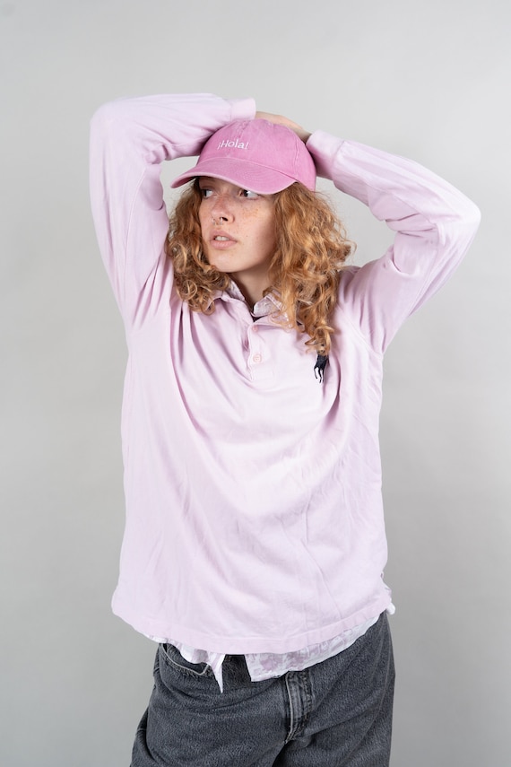 80s vintage Polo by Ralph Lauren in pink Size L s… - image 3