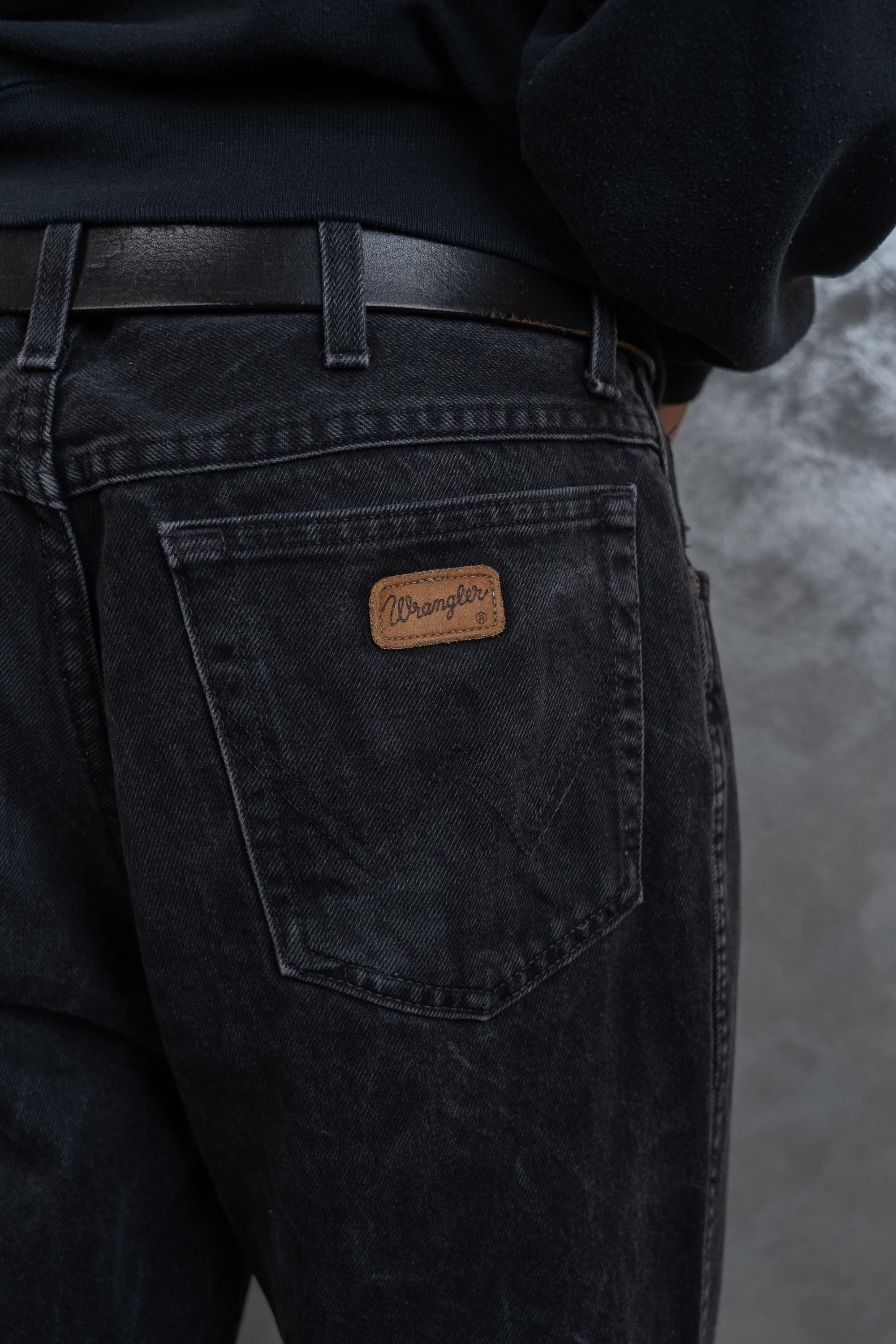 80s Wrangler YARN DYED BLACK DENIM PANTS ? ⋆ ☆DUFF VINTAGE 
