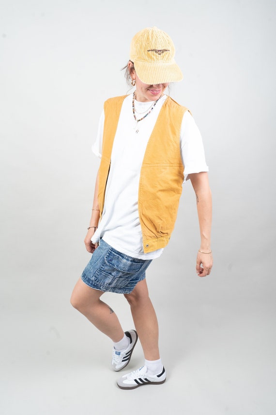 Yellow cargo vest sale