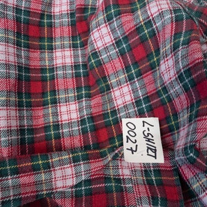Vintage lumberjack shirt Size M hard cotton flannel 80s 90s red green image 10