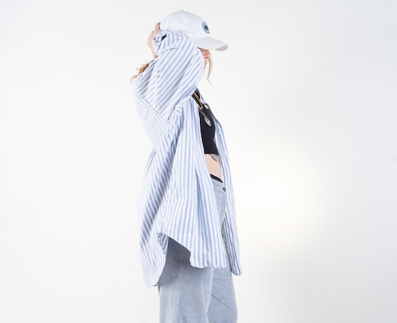 Vintage Polo by Ralph Lauren Shirt Striped Blue and White Vintage Polo by Ralph Lauren Shirt Striped Blue and White