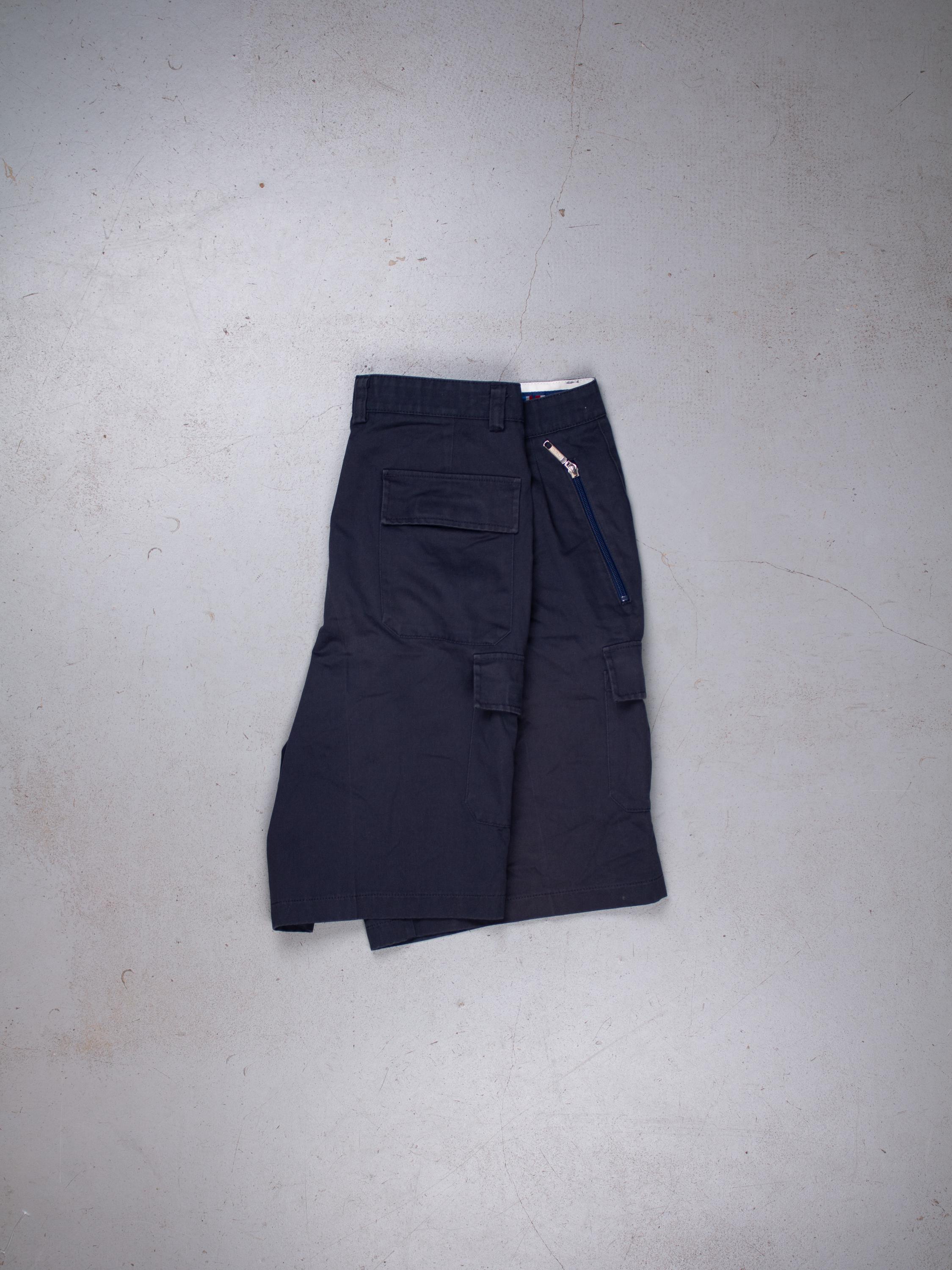 【Anyone more】Tui Vintage Wide Big Cargo Bermuda Pants White Sand men's stretch cotton cargo bermuda shorts