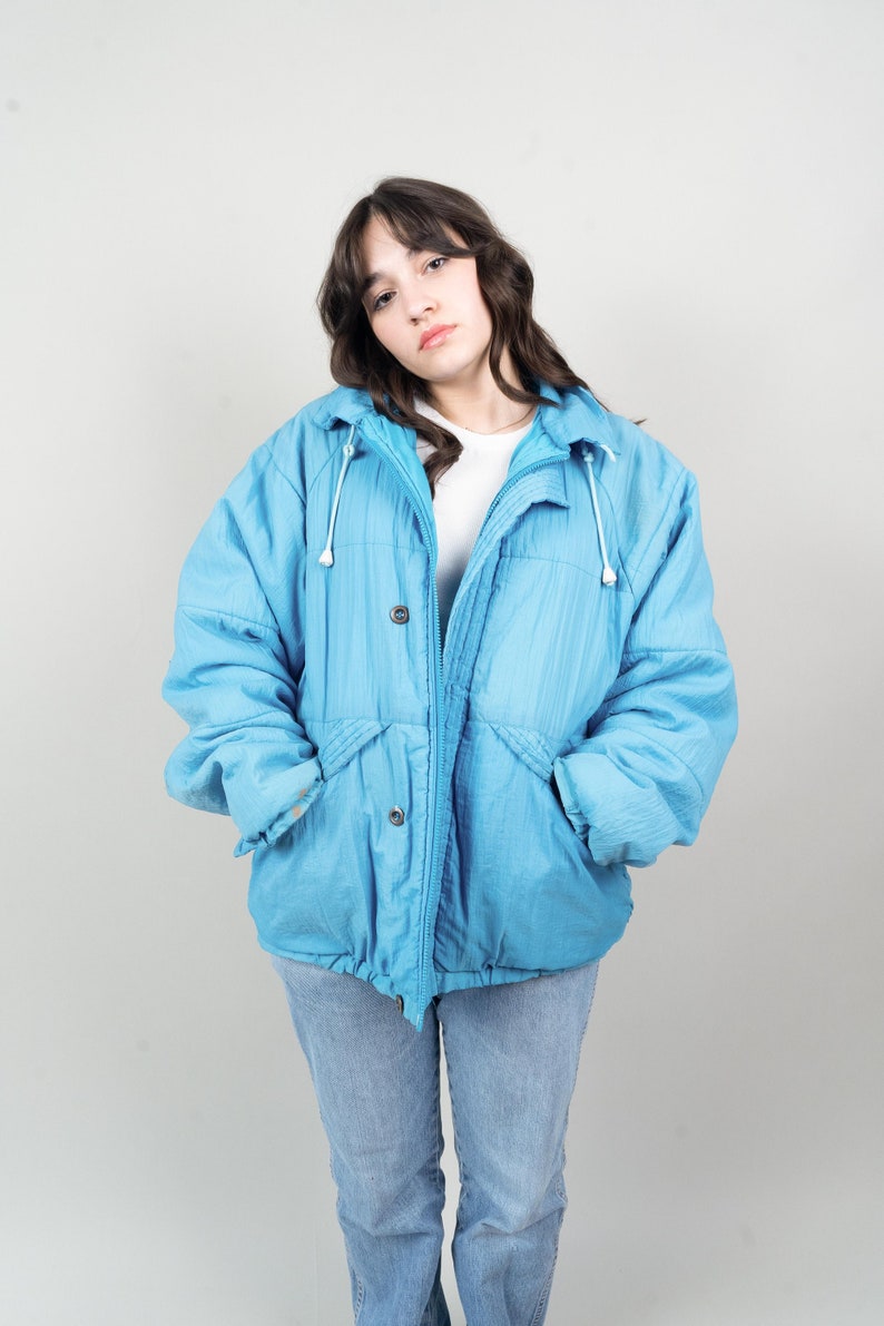 Vintage ski parka blue Size M / L 80s 90s image 1