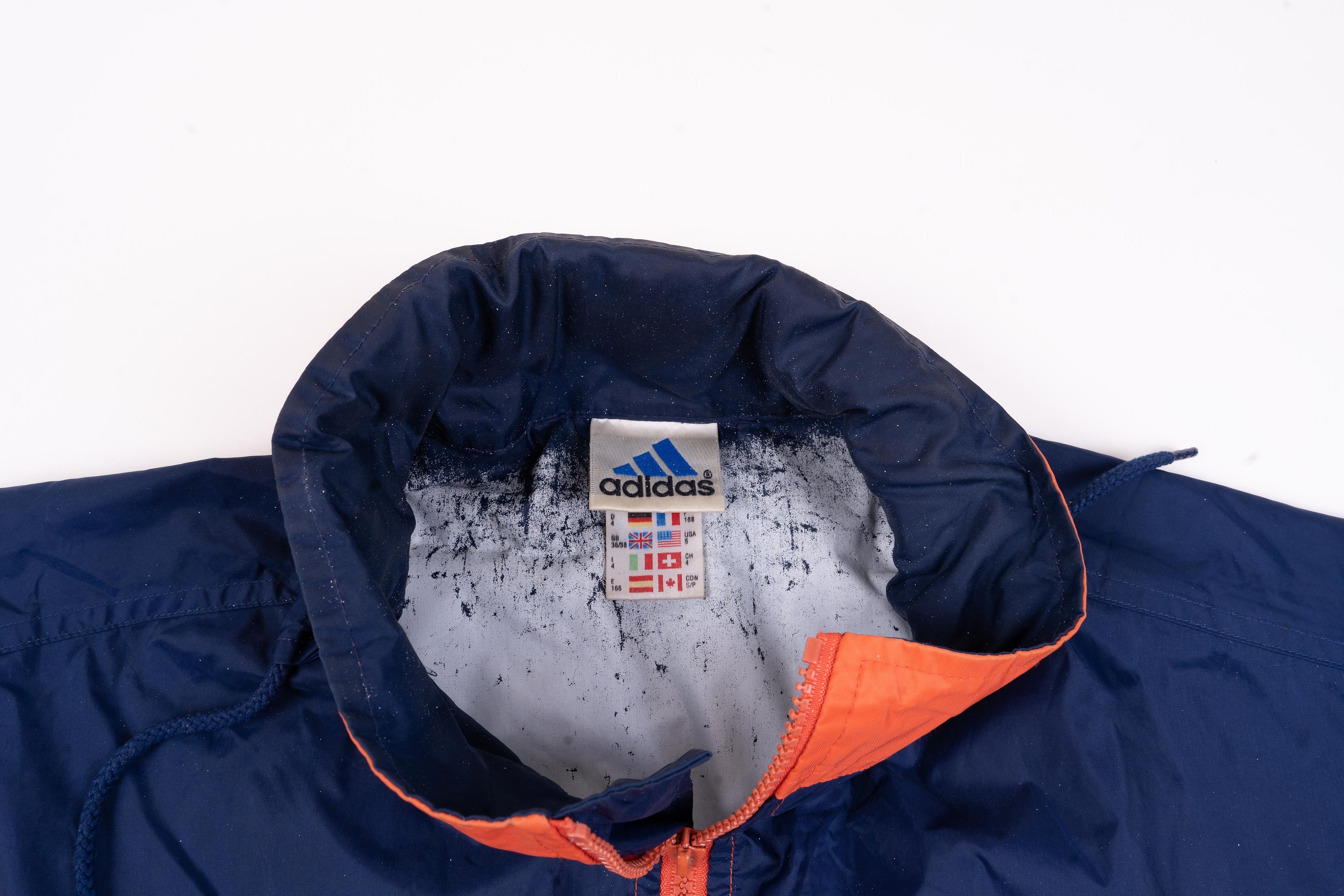 70s80s FRANCE製 adidas packable jacket Blue Track Packable Windbreaker VINTAGE S Jacket ADIDAS JFA