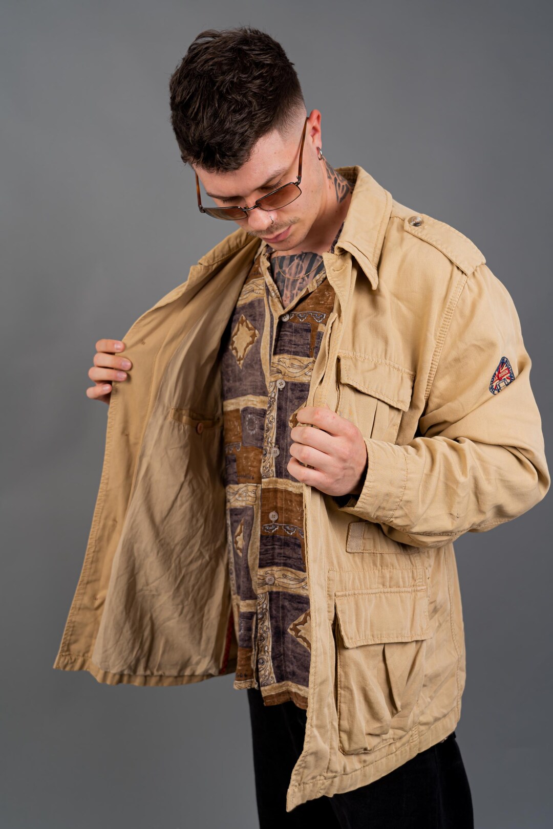 ジャケット・アウター archive y2k military jacket Roen il_1080xN.6790429882_h4pp.jpg