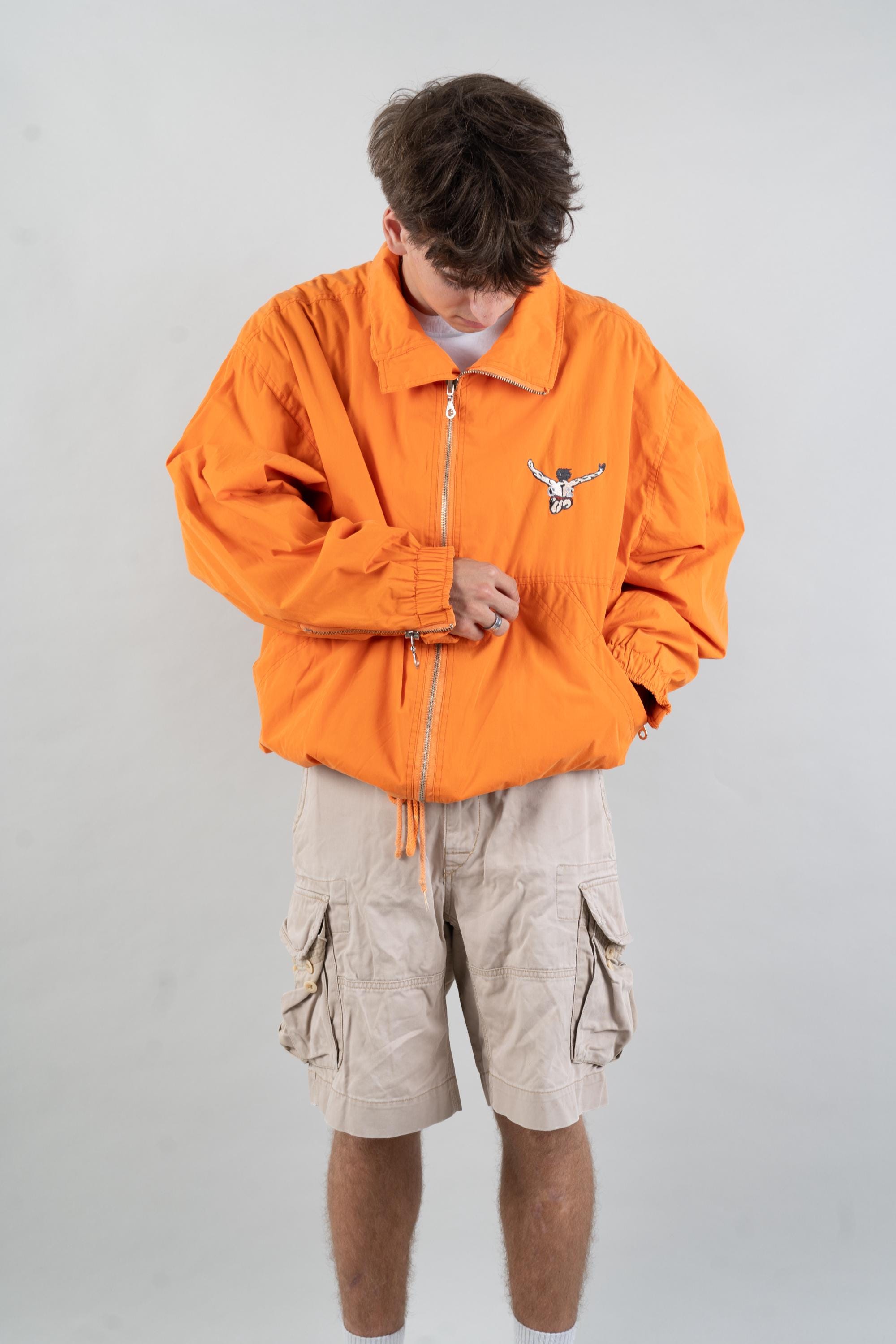Vintage Chiemsee Jacket Windbreaker Parka Jacket Orange Logo