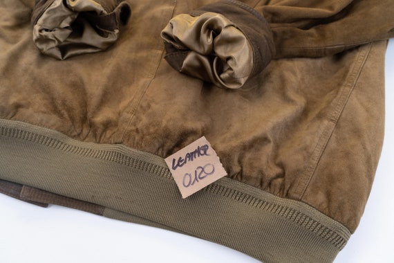 80s vintage velor leather jacket casual basic min… - image 10
