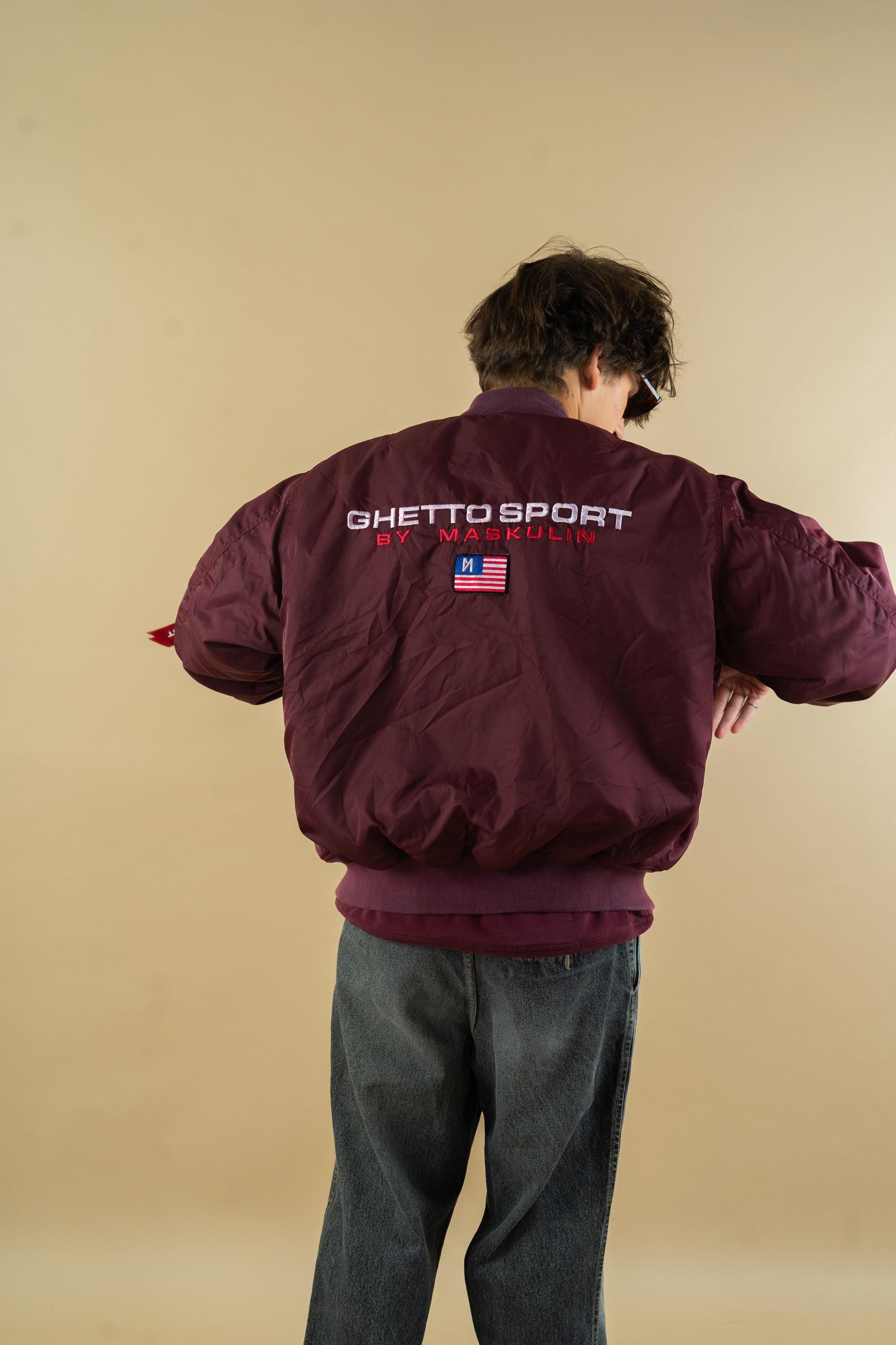Ghetto Sport Original Y2k Vintage Cotton Bomber Jacket Size