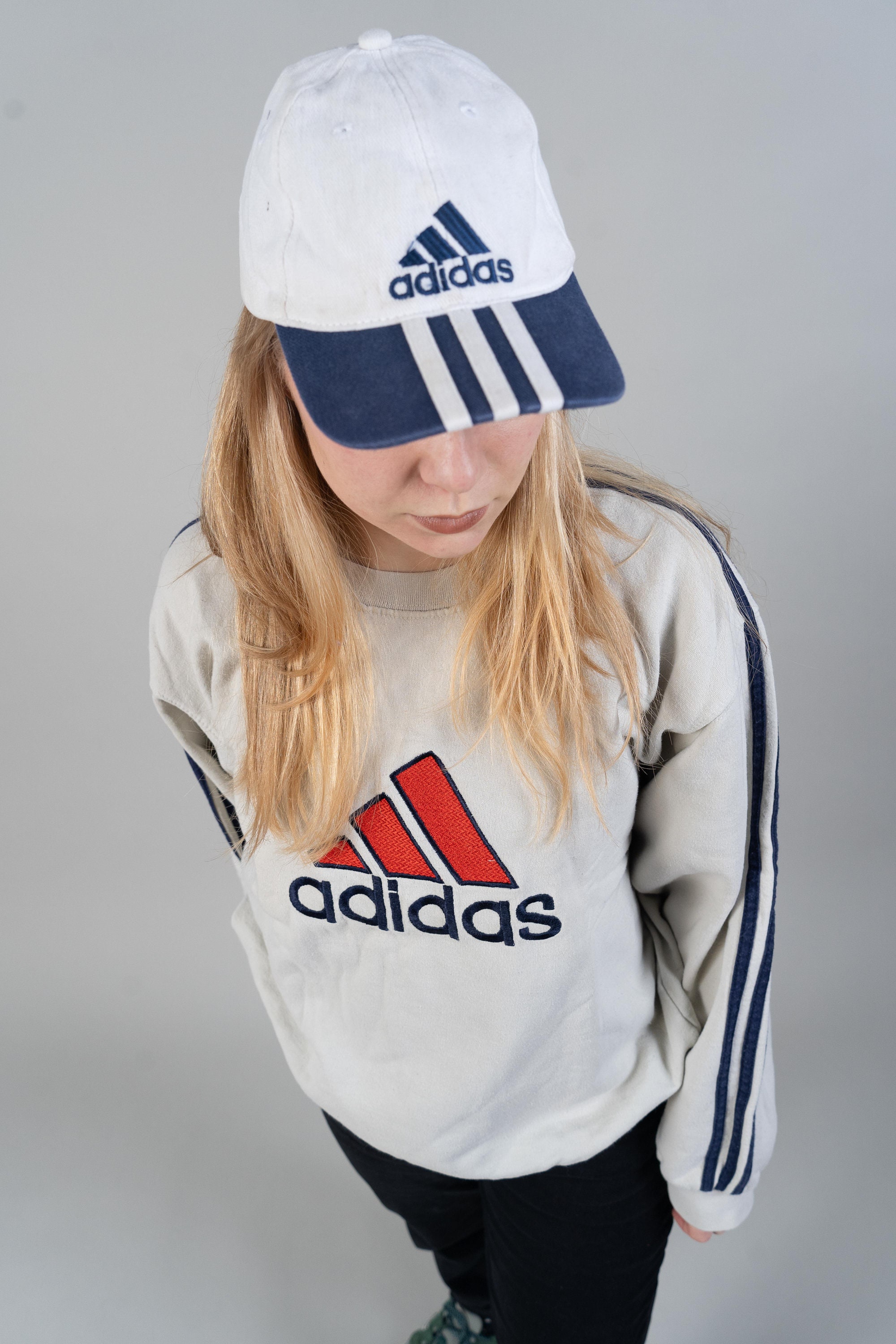 Vintage Adidas Equipment Jumper Sweatshirt White 80s Hard Cotton 